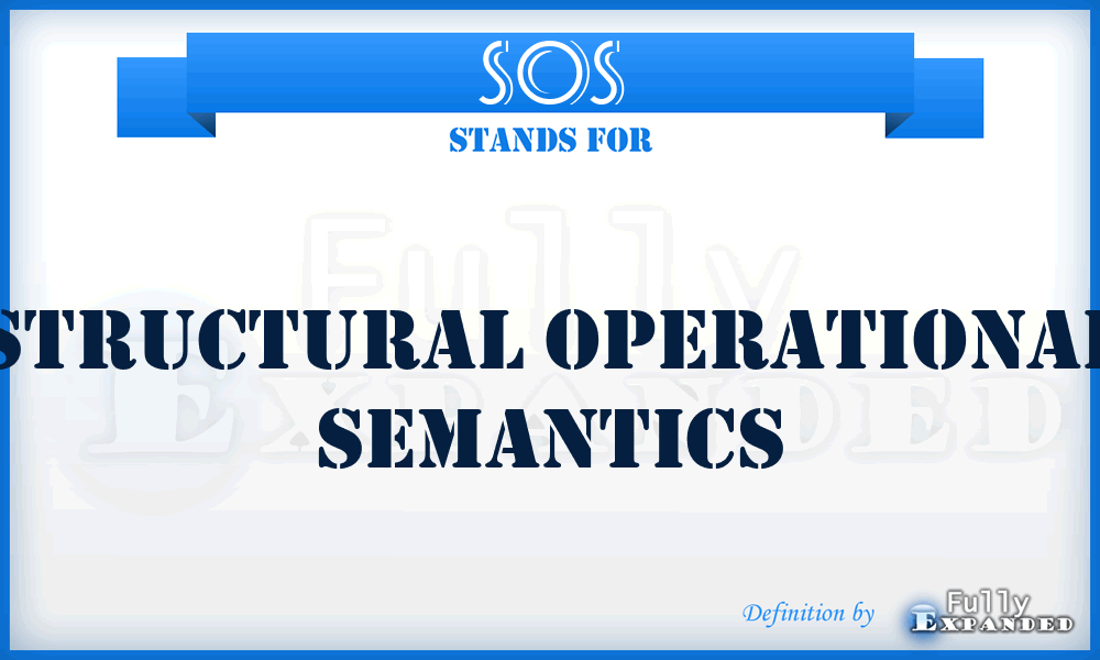 SOS - Structural Operational Semantics