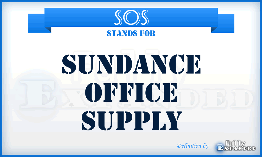 SOS - Sundance Office Supply