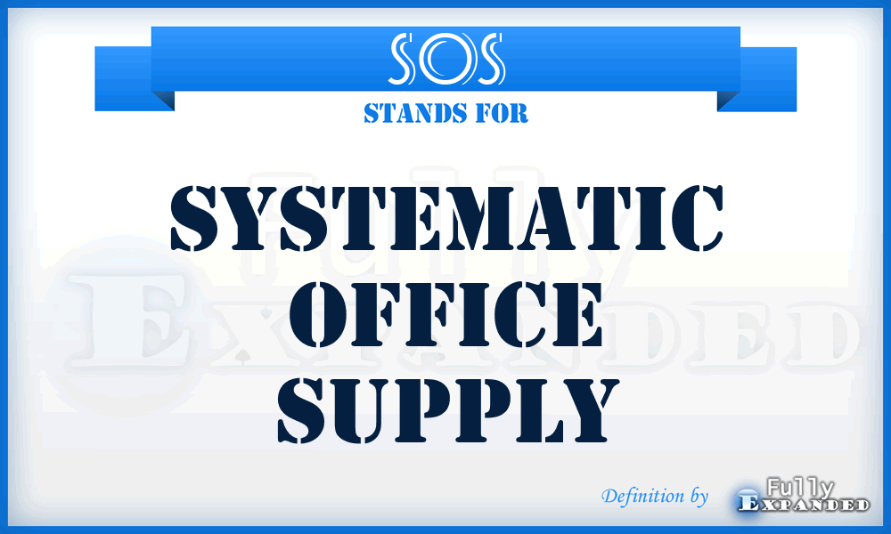 SOS - Systematic Office Supply