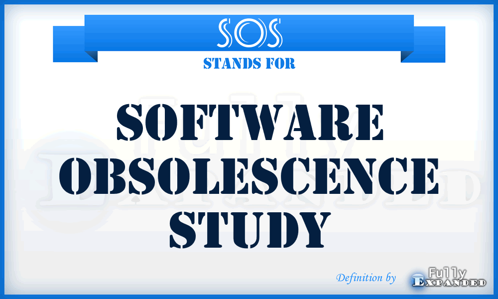 SOS - software obsolescence study