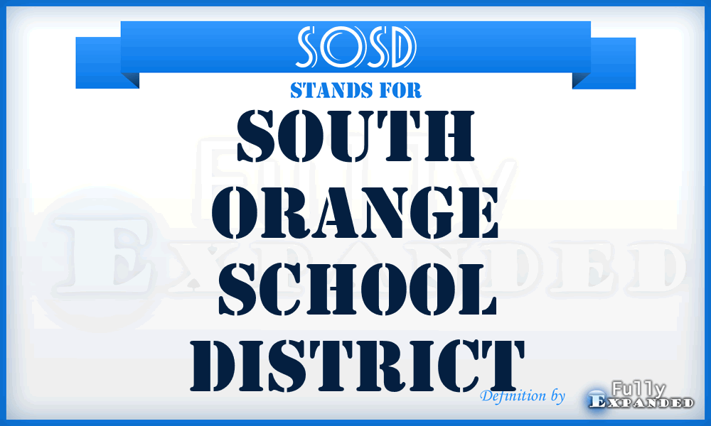 SOSD - South Orange School District