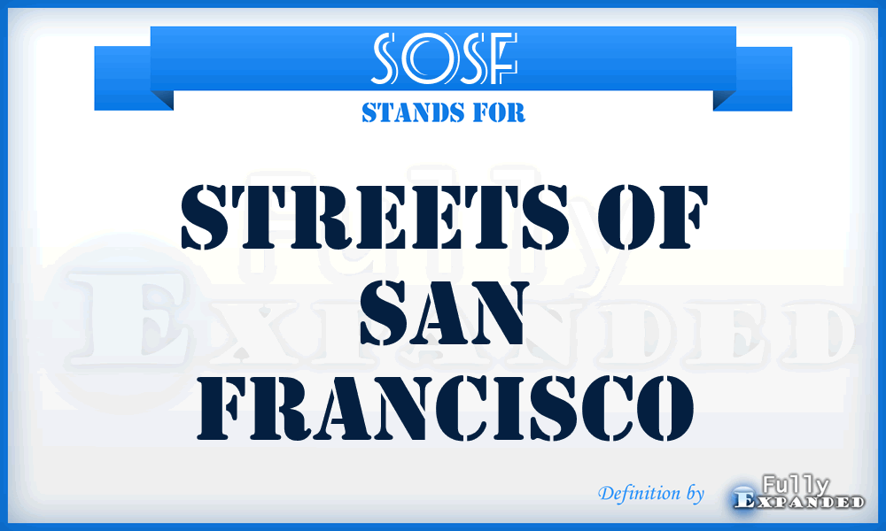 SOSF - Streets Of San Francisco
