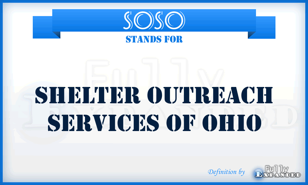 SOSO - Shelter Outreach Services of Ohio