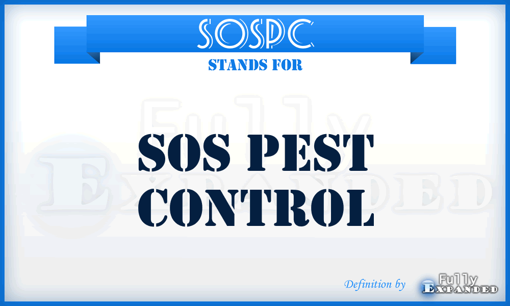 SOSPC - SOS Pest Control