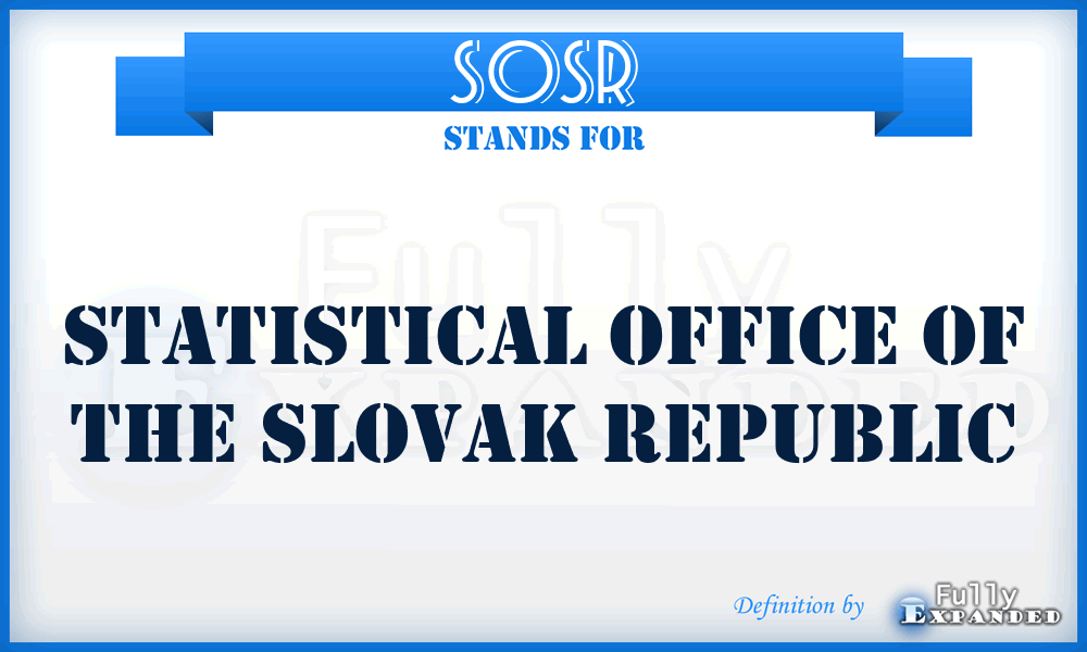 SOSR - Statistical Office of the Slovak Republic