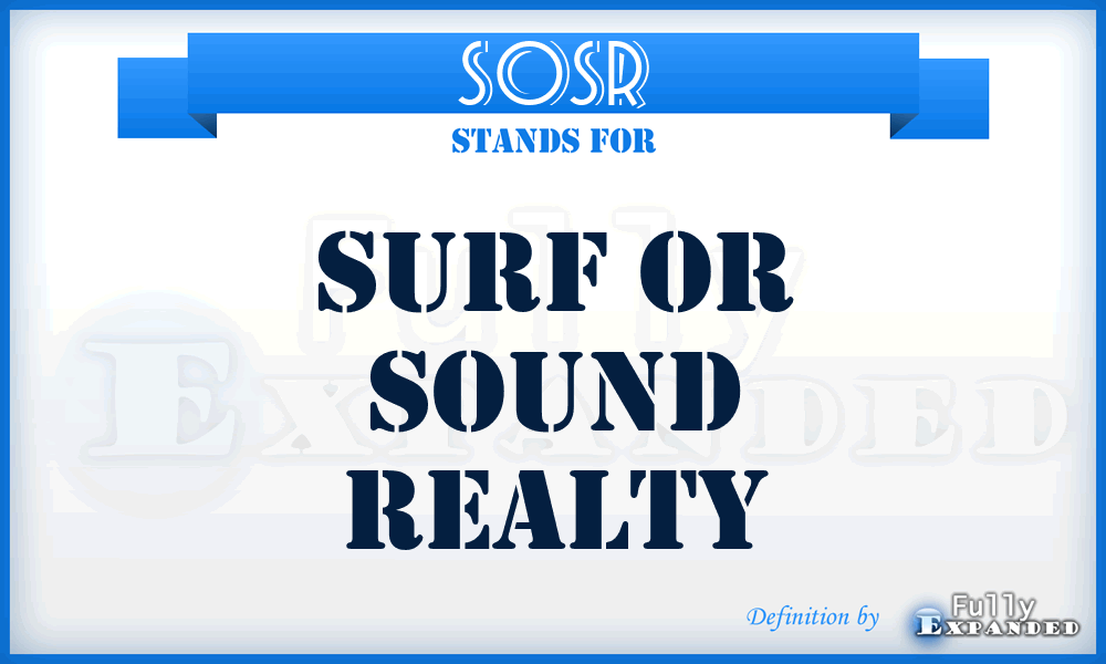SOSR - Surf Or Sound Realty