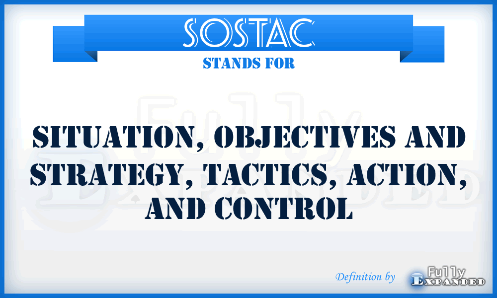SOSTAC - Situation, Objectives and Strategy, Tactics, Action, and Control