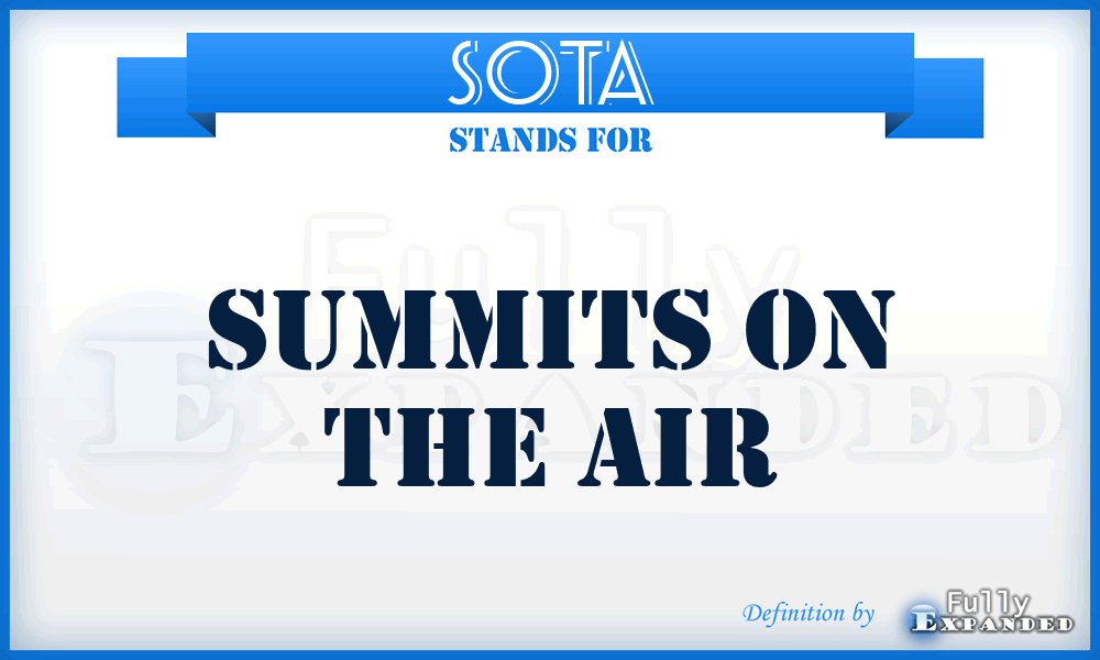 SOTA - Summits On The Air