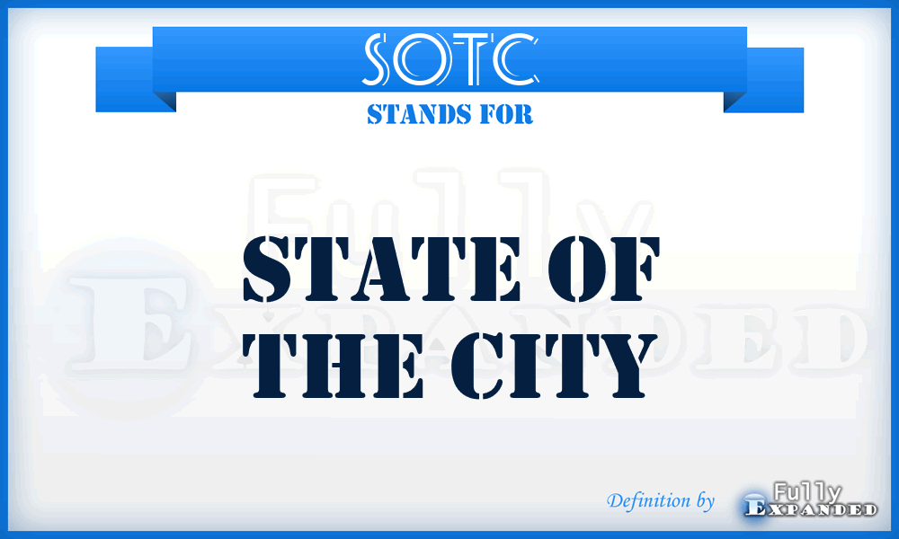 SOTC - State of the City