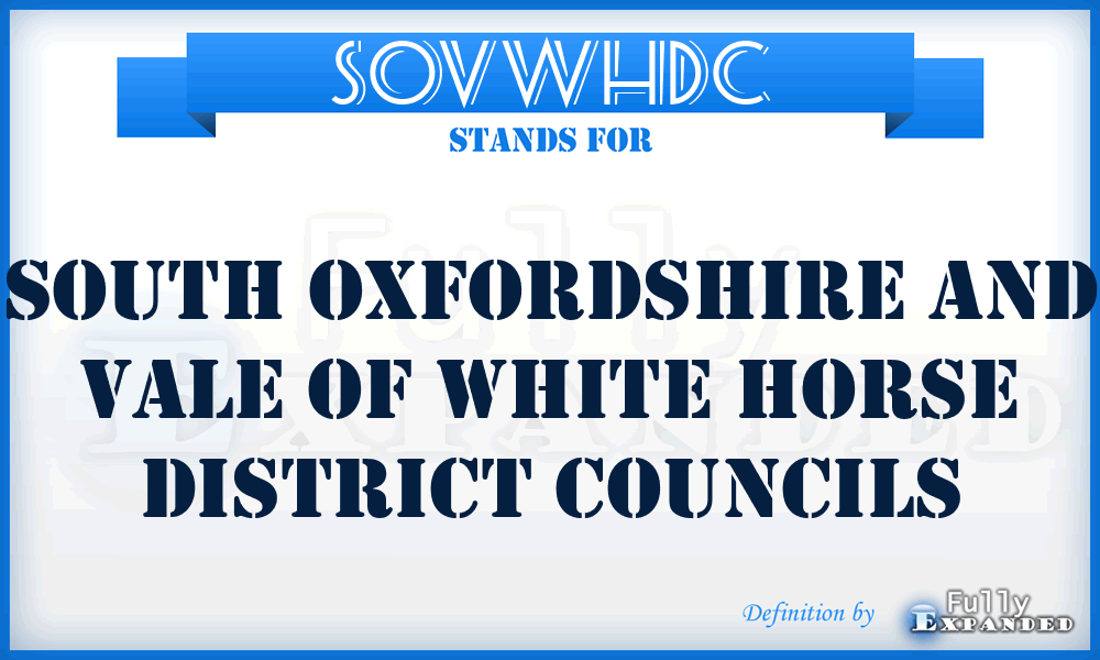 SOVWHDC - South Oxfordshire and Vale of White Horse District Councils