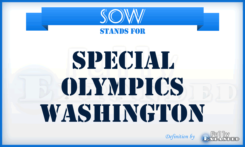 SOW - Special Olympics Washington