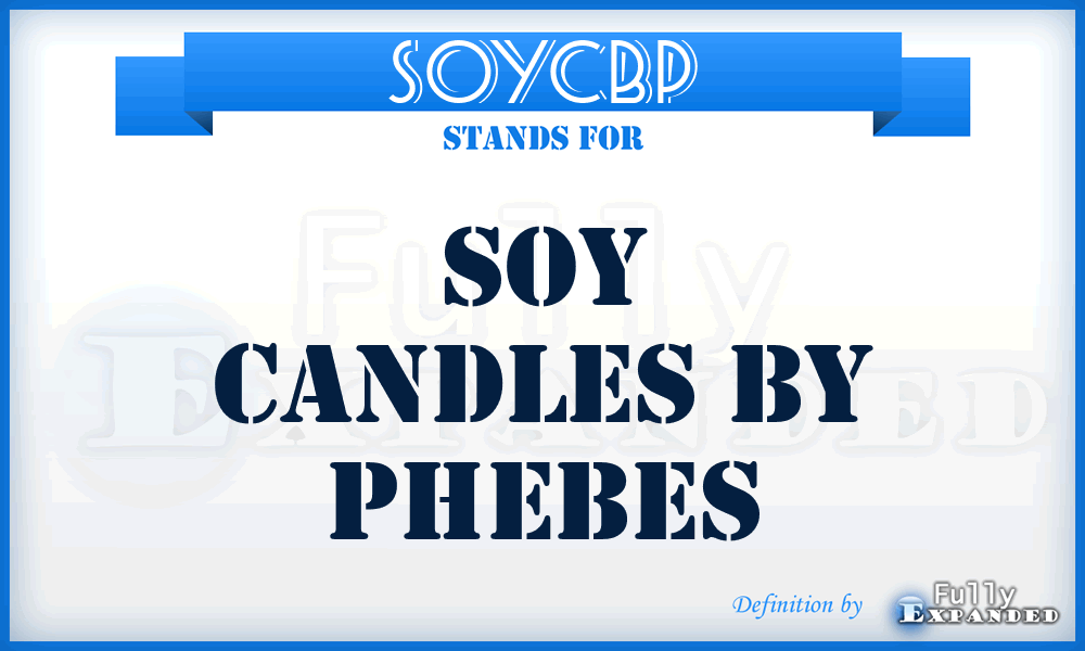 SOYCBP - SOY Candles By Phebes