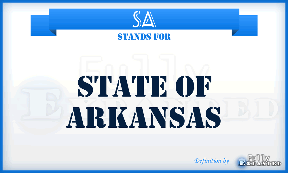 SA - State of Arkansas