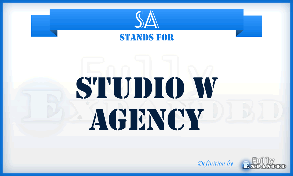 SA - Studio w Agency