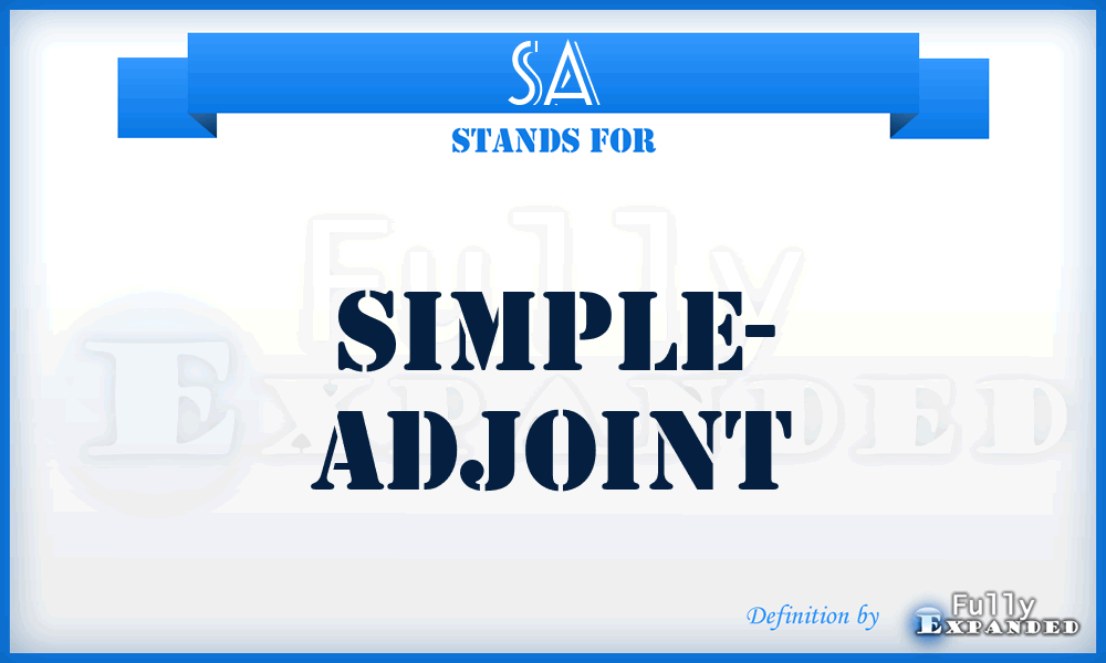 SA - Simple- Adjoint