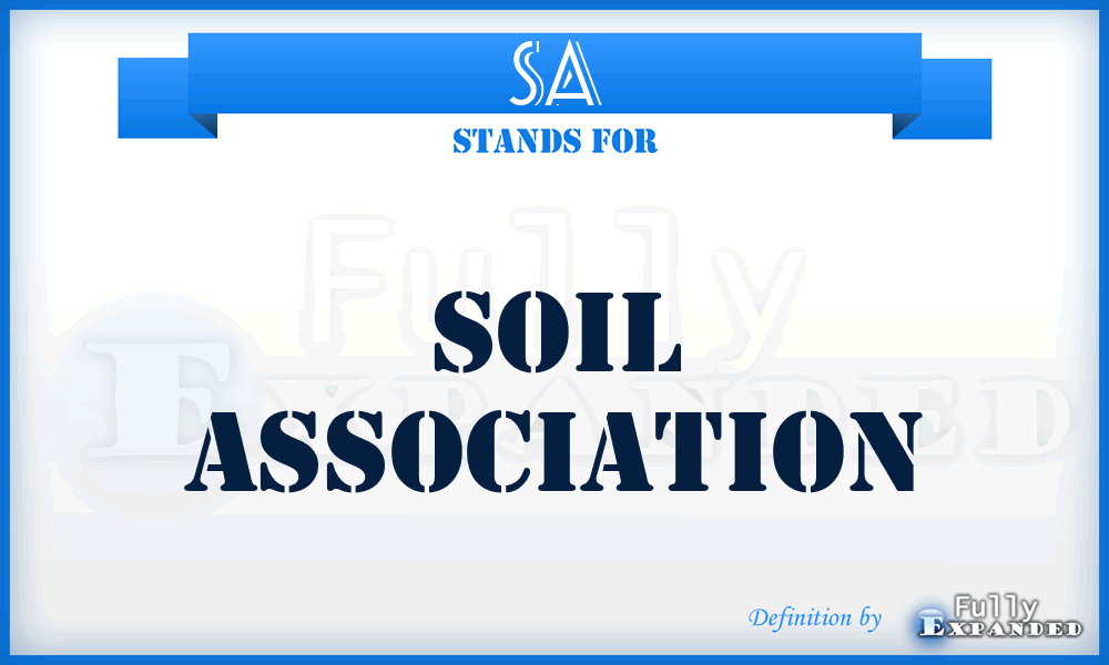 SA - Soil Association