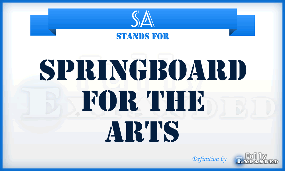 SA - Springboard for the Arts