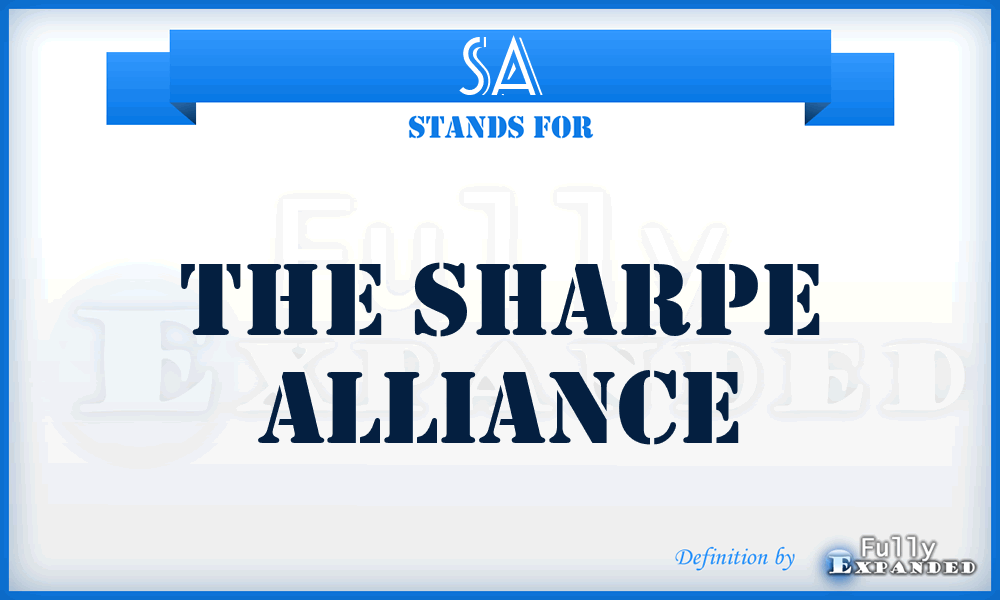 SA - The Sharpe Alliance