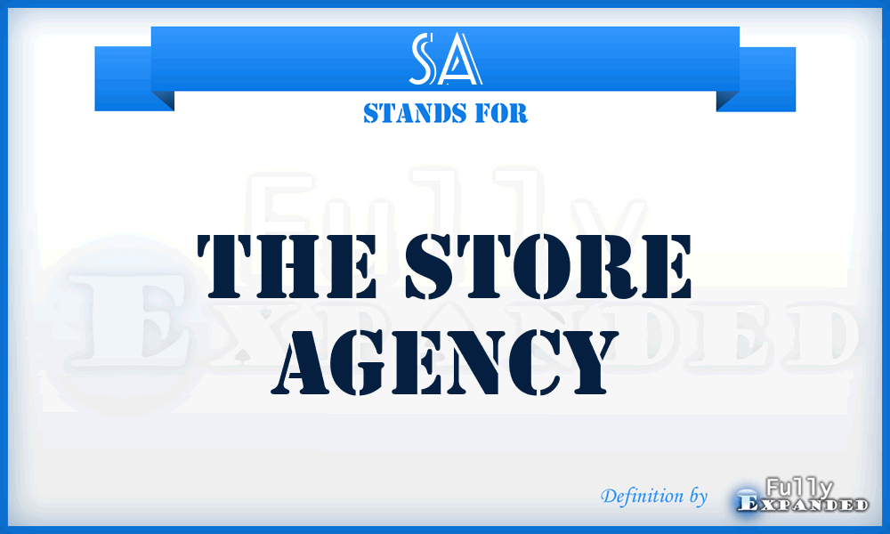 SA - The Store Agency