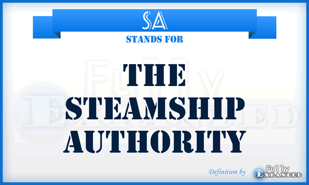 SA - The Steamship Authority