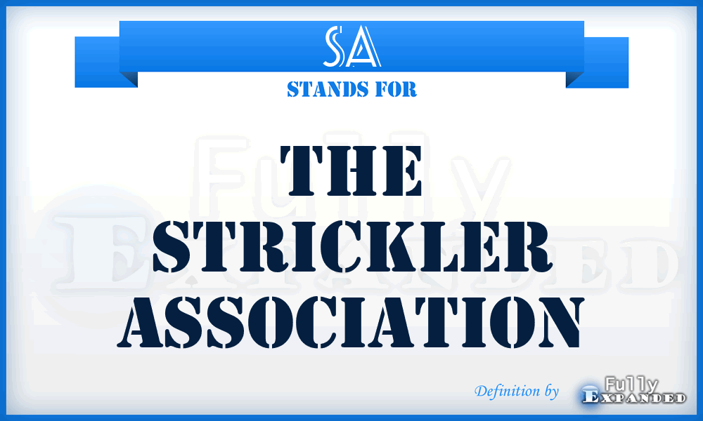 SA - The Strickler Association