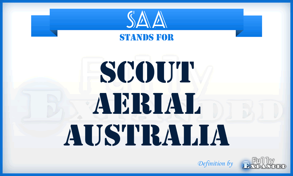 SAA - Scout Aerial Australia