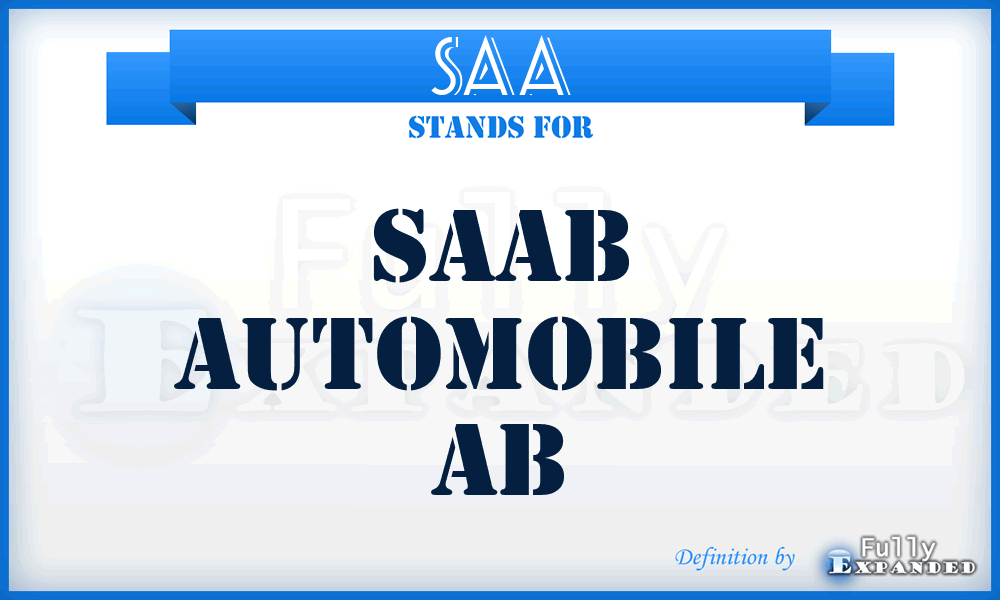 SAA - Saab Automobile Ab