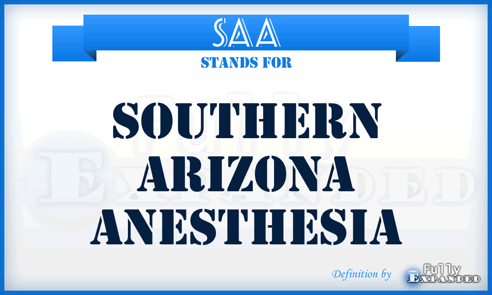 SAA - Southern Arizona Anesthesia