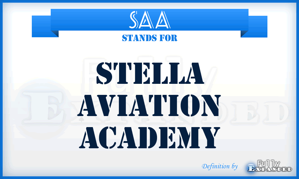 SAA - Stella Aviation Academy