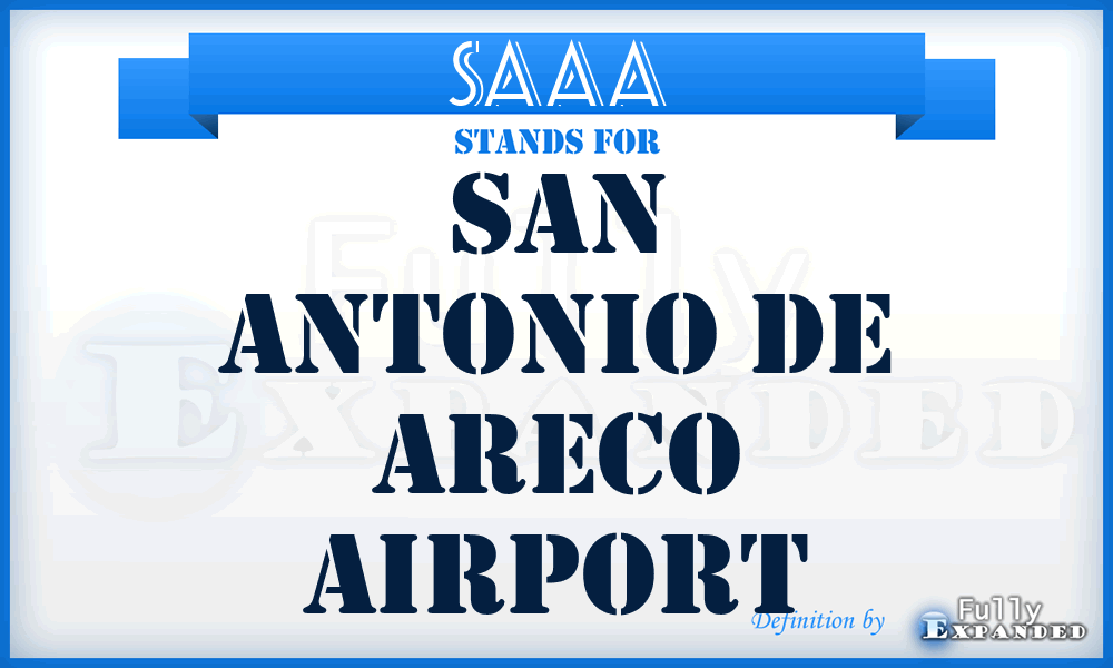 SAAA - San Antonio De Areco airport
