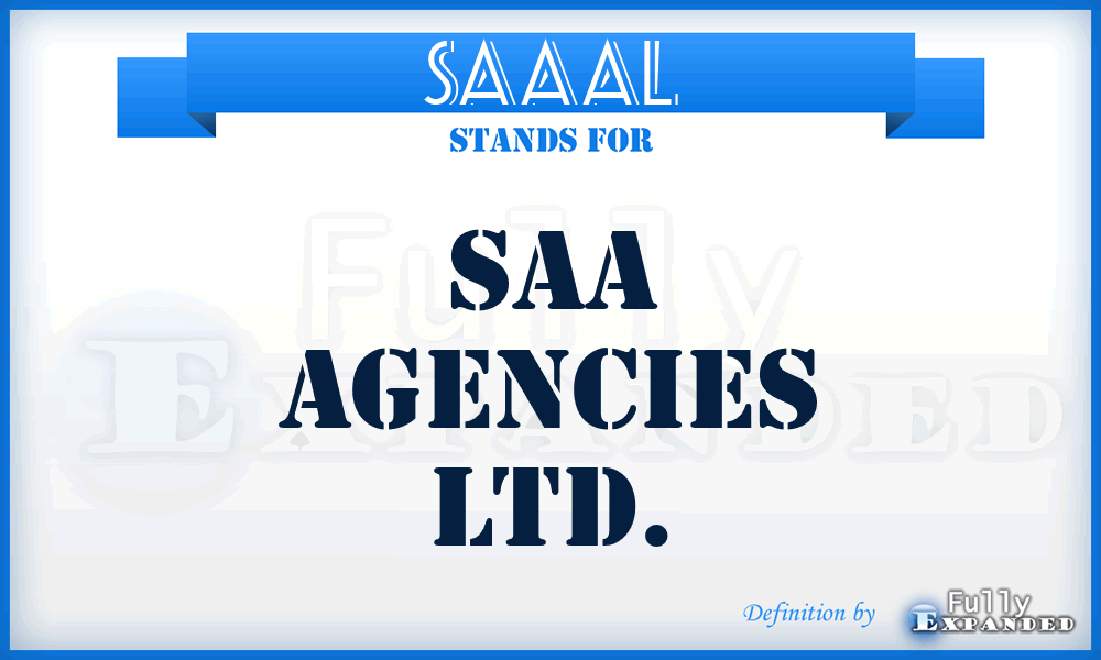 SAAAL - SAA Agencies Ltd.