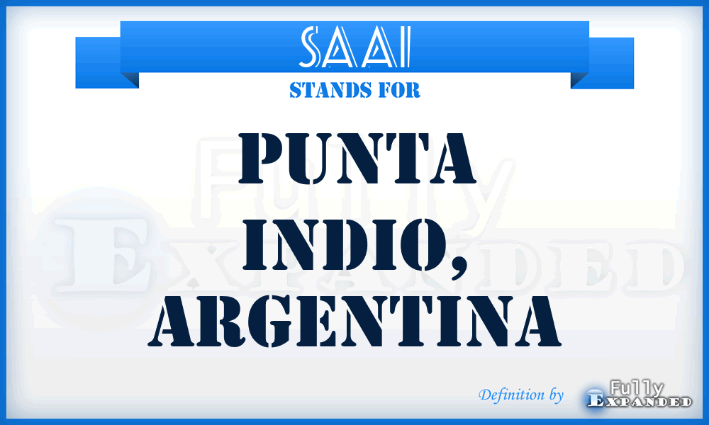 SAAI - Punta Indio, Argentina
