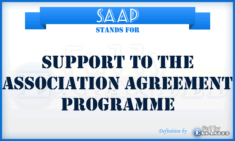 SAAP - Support to the Association Agreement Programme