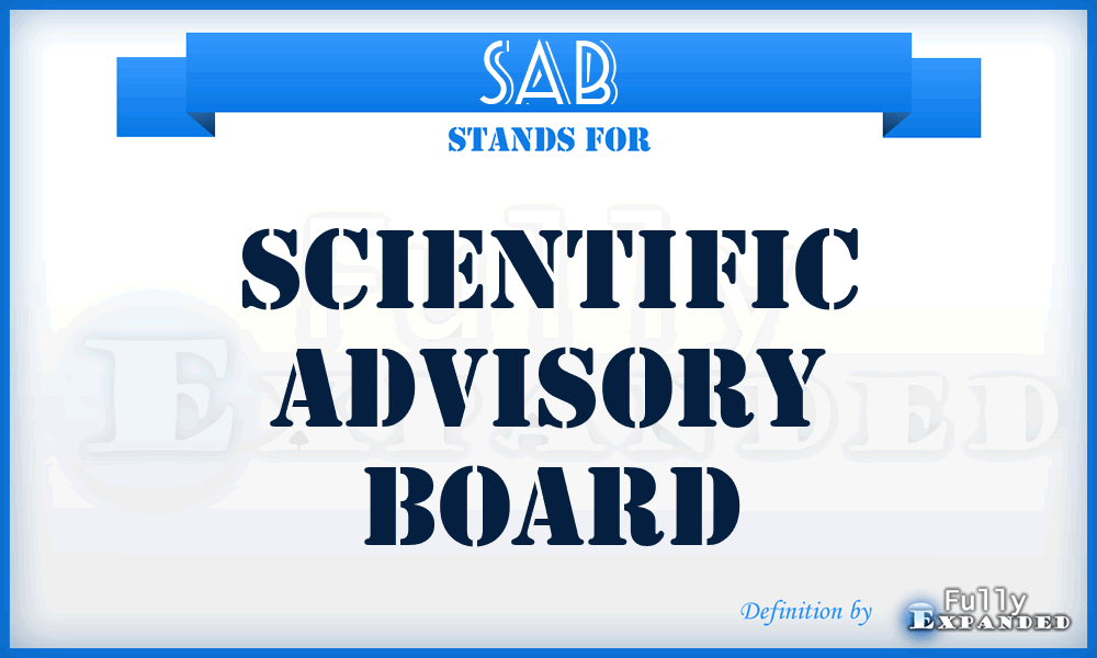 SAB - scientific advisory board