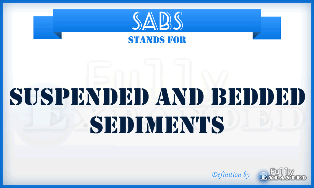 SABS - Suspended And Bedded Sediments