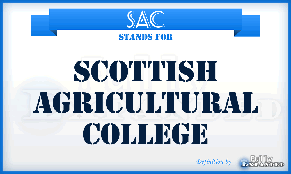 SAC - Scottish Agricultural College