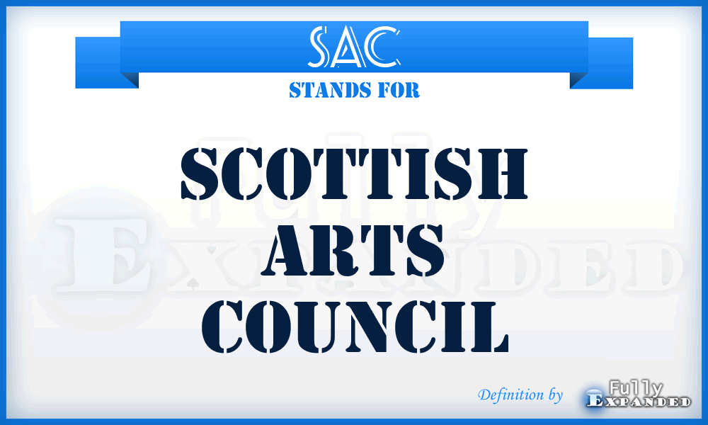 SAC - Scottish Arts Council
