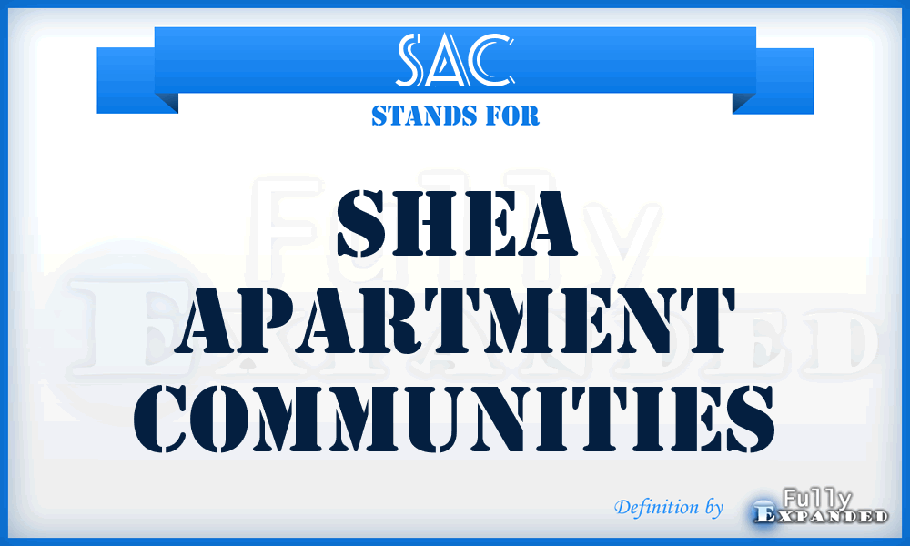 SAC - Shea Apartment Communities