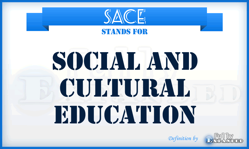 SACE - Social And Cultural Education