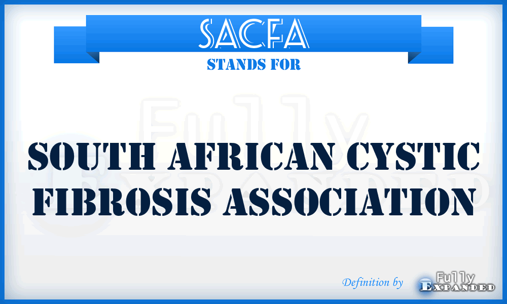 SACFA - South African Cystic Fibrosis Association