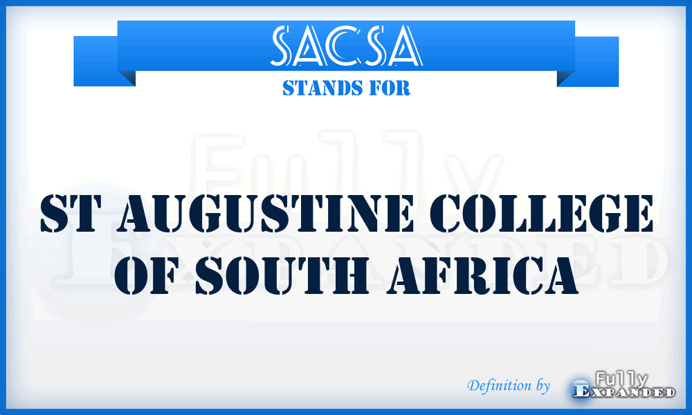 SACSA - St Augustine College of South Africa
