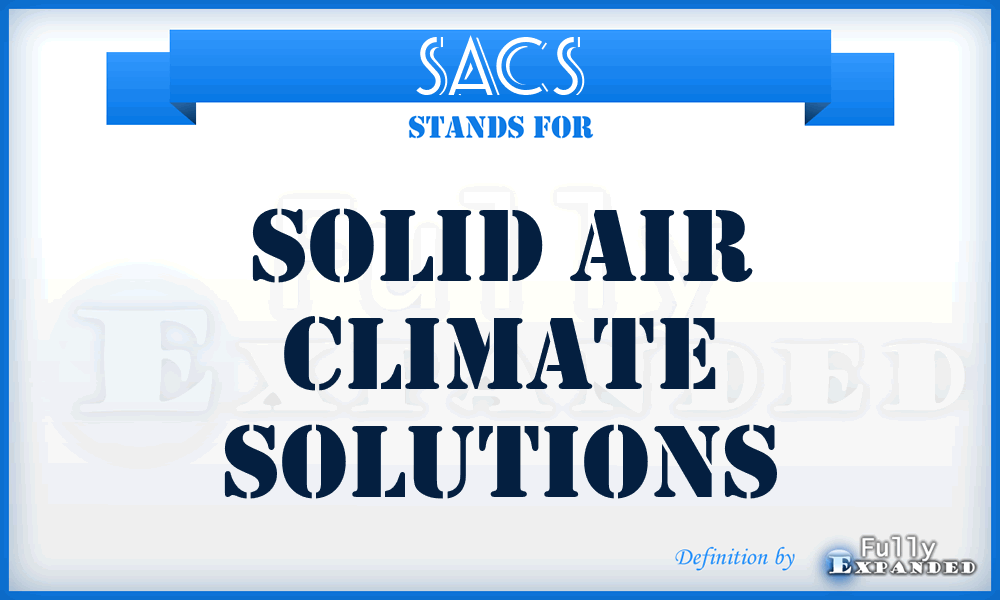 SACS - Solid Air Climate Solutions