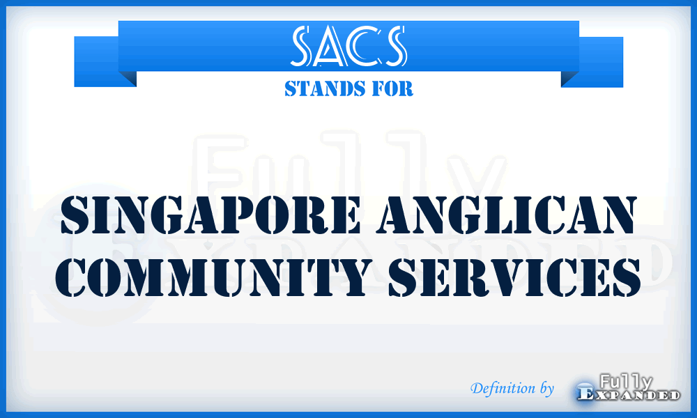 SACS - Singapore Anglican Community Services