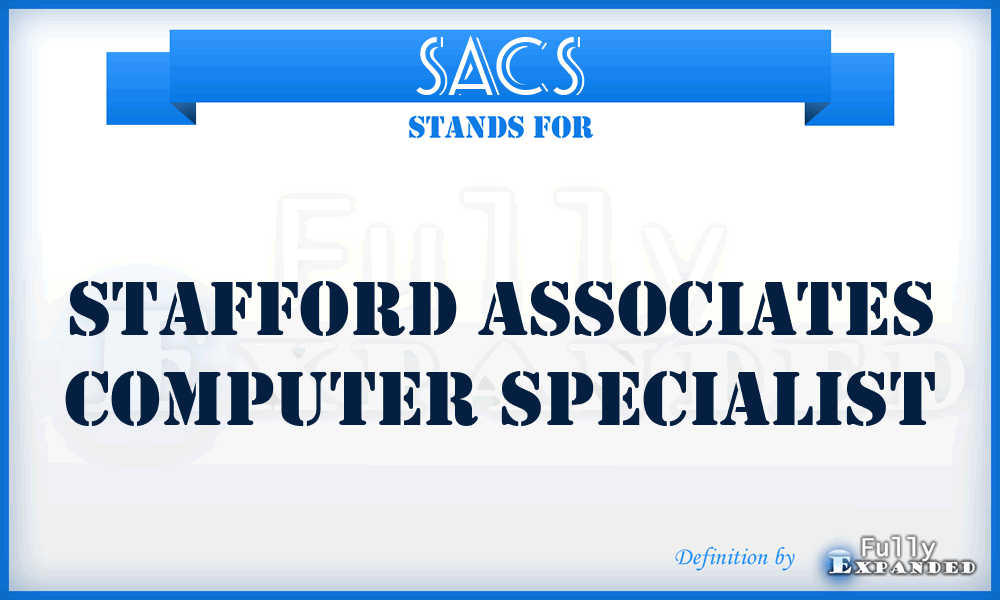 SACS - Stafford Associates Computer Specialist