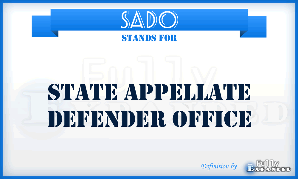 SADO - State Appellate Defender Office