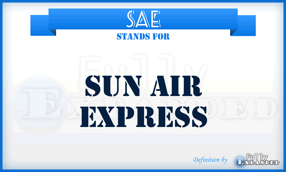 SAE - Sun Air Express