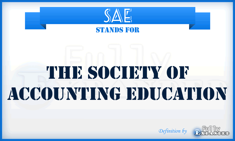 SAE - The Society of Accounting Education