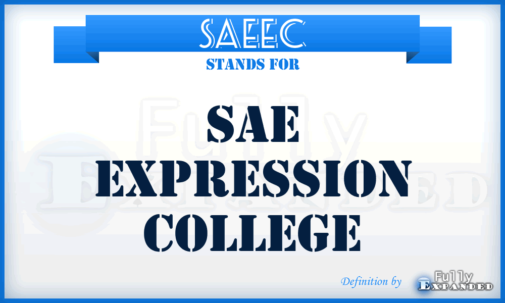 SAEEC - SAE Expression College