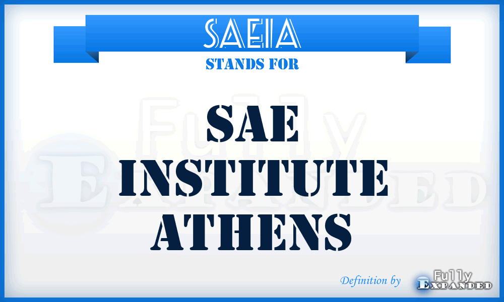 SAEIA - SAE Institute Athens