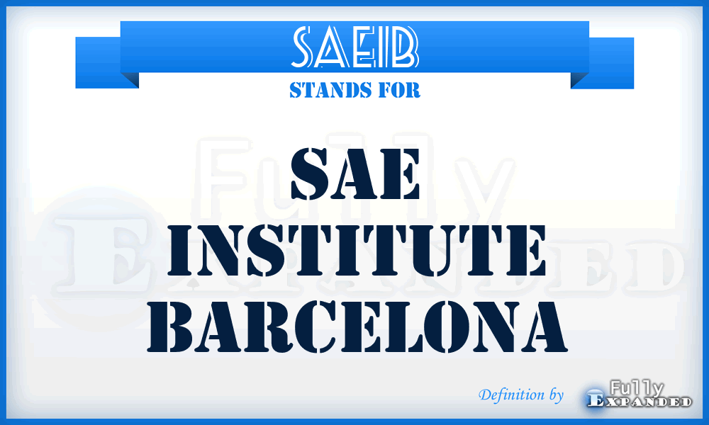 SAEIB - SAE Institute Barcelona
